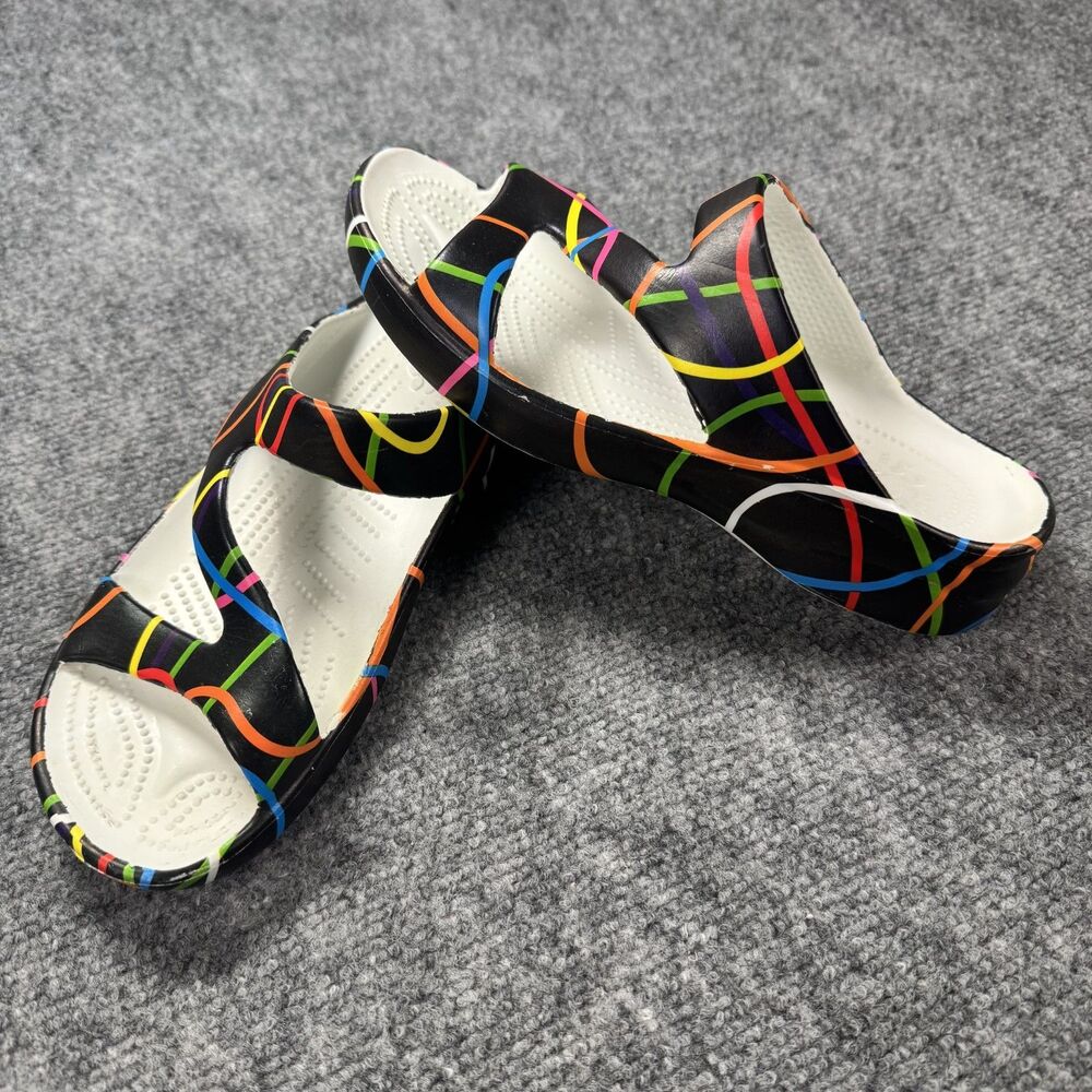 DAWGS Loudmouth Z Sandals Women's Size 8 Artist Palette Comfort Slides